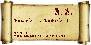 Menyhért Manfréd névjegykártya